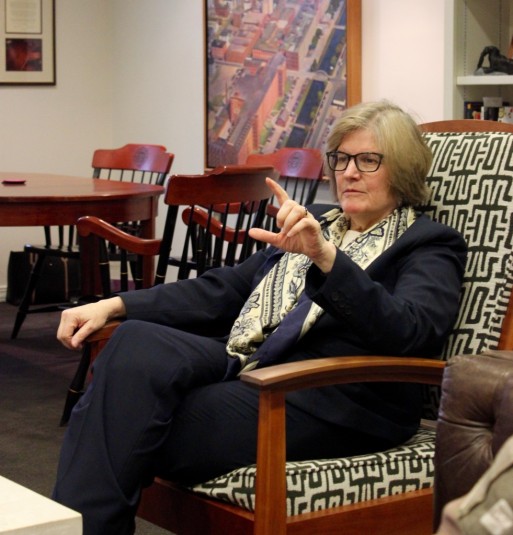 President Clayton Spencer talks about the changes at Bates and her plans for the future. ALI MACKAY/PHOTO EDITOR