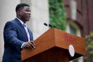 Washington ‘19 delivers speech at convocation. PHYLLIS GRABER JENSEN/BATES COLLEGE